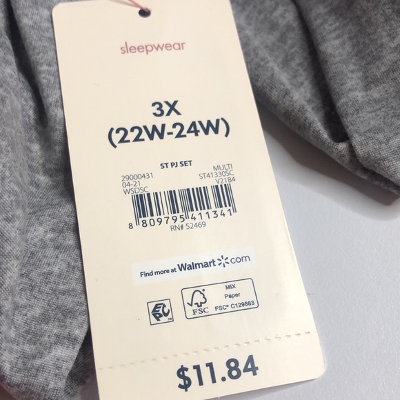 Woman’s two piece outfit Pajama sleep wear set pants & long sleeve T-shirt - Picture 7 of 7